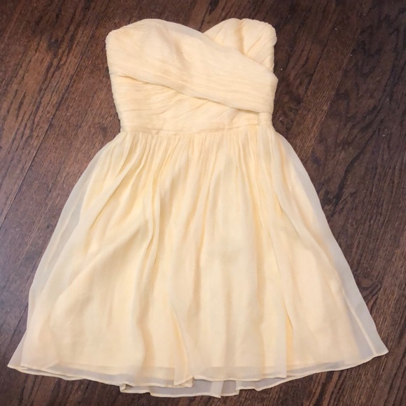J. Crew Dresses & Skirts - Yellow Crepe Corset Cocktail Dress
